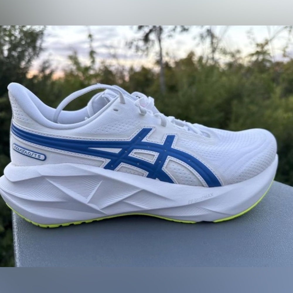 Asics Women's White and Blue Sneakers
